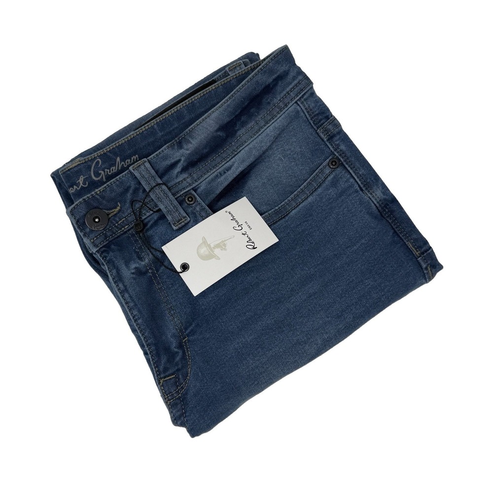 Robert Graham Merton Blue Jeans Men's 34x34 Denim Color Light Indigo NWT